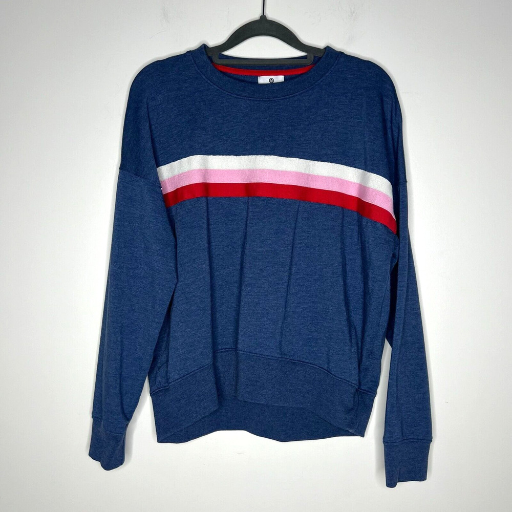 Sundry Sweatshirt Women's Size 0/XS Navy Striped